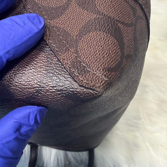 Coach City Tote Bag Dark Brown & Black - Picture 16 of 17